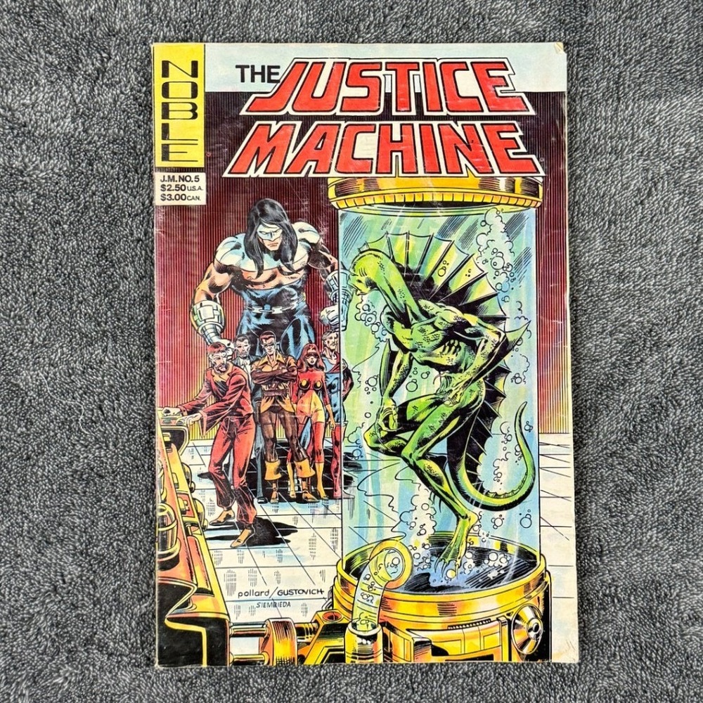The Justice Machine #5 Noble Comics 1981 Copper Age Keith Pollard Cover Art